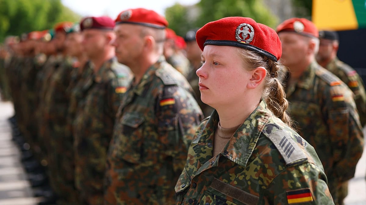 Soldati tedeschi durante un’attività militare in Lituania