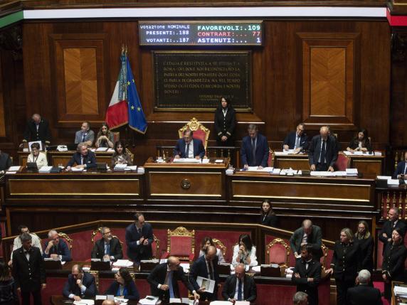L’aula del Senato durante una votazione