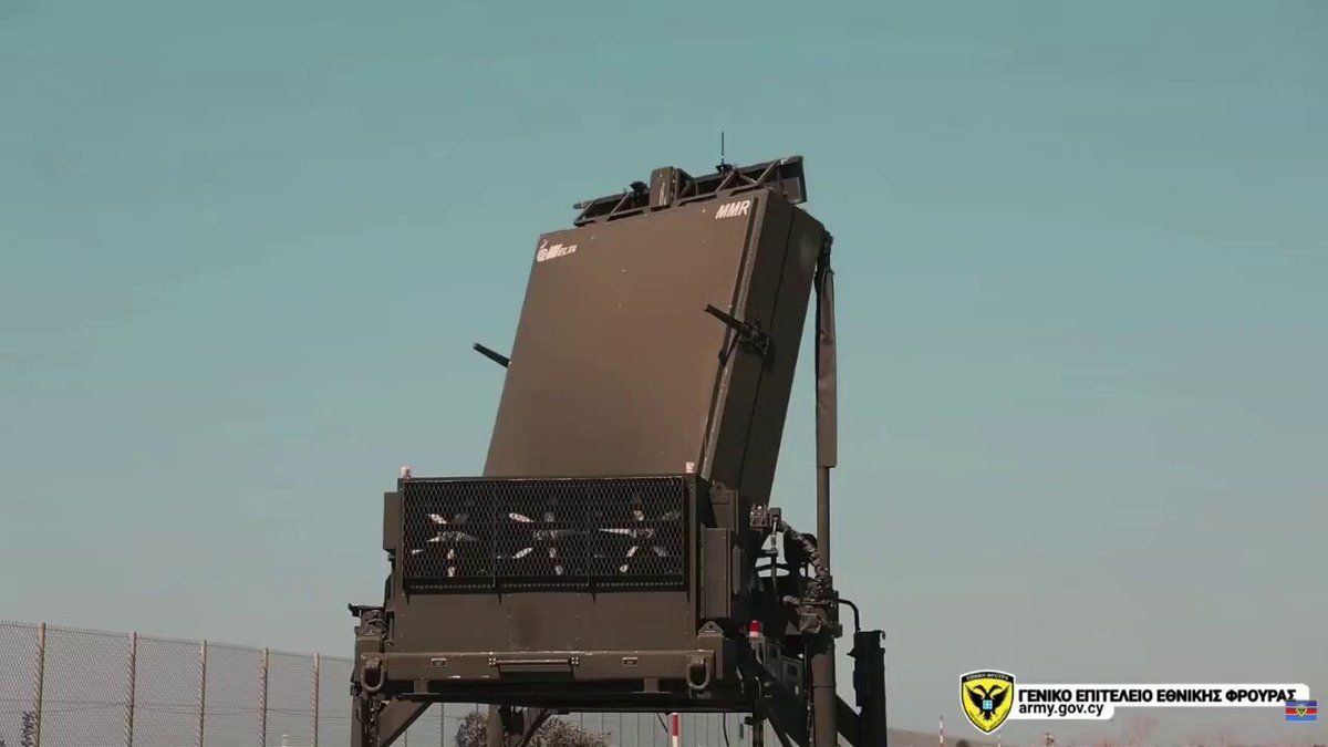 Un lanciatore del sistema di difesa aerea Barak MX mostrato in un filmato con il contrassegno della Guardia nazionale cipriota