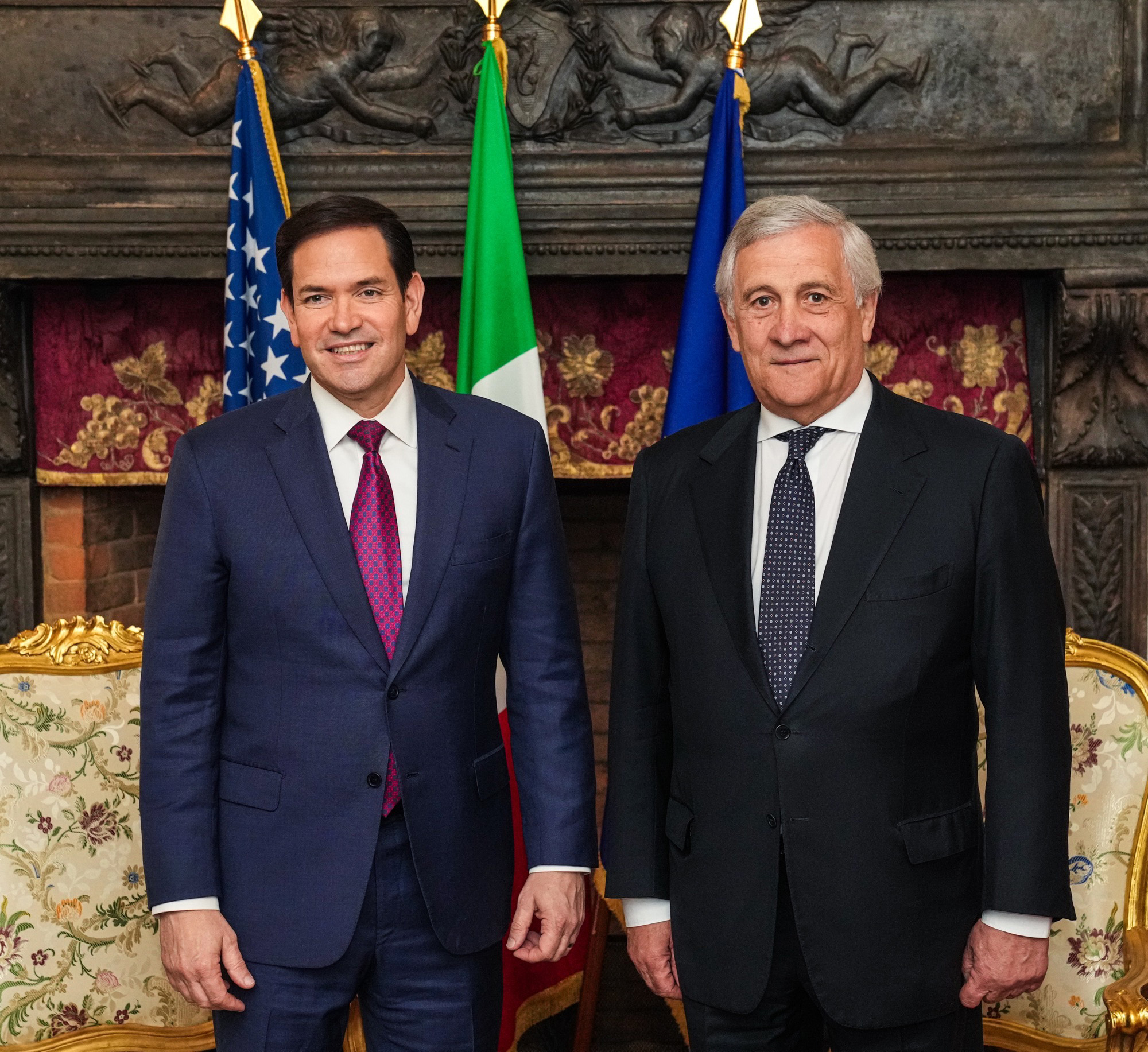Antonio Tajani e Marco Rubio durante un precedente incontro istituzionale