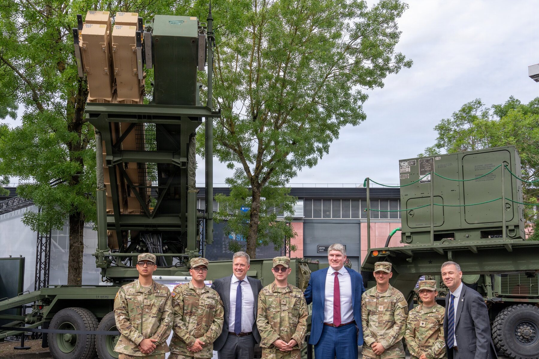Lanciatore Patriot esposto a Eurosatory 2026
