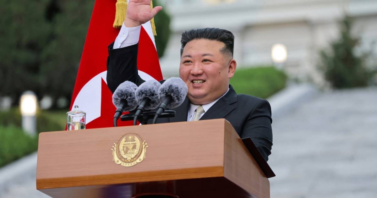 Kim Jong Un pronuncia un discorso alla Kim Il Sung University · Foto di repertorio.