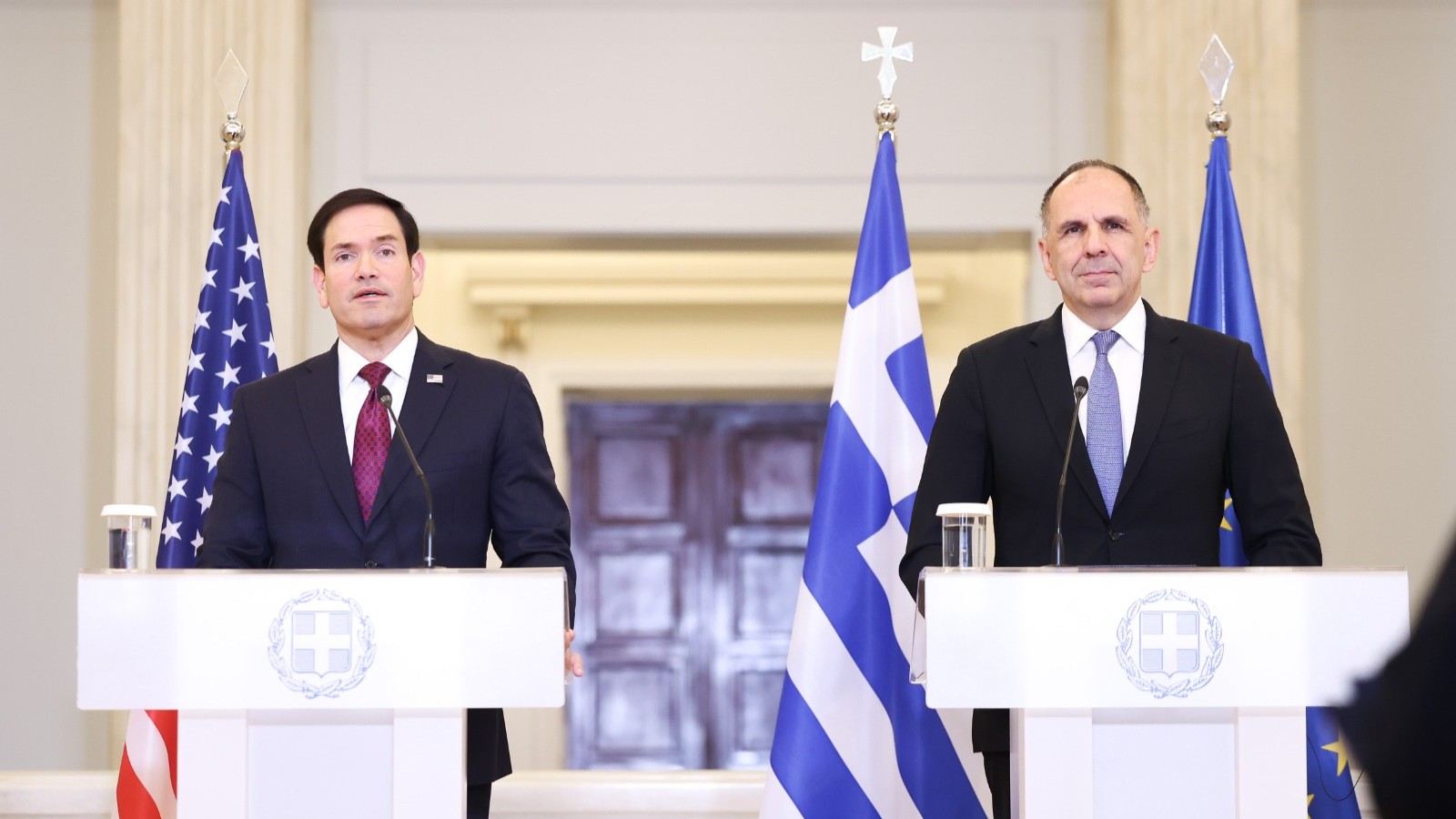 Marco Rubio e George Gerapetritis ad Atene il 7 ottobre 2026