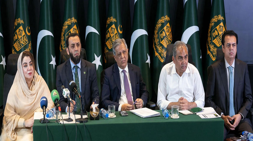 Conferenza stampa dei ministri pakistani, immagine diffusa l’11 ottobre 2026