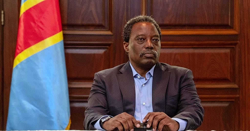Joseph Kabila durante l’annuncio del Fronte per la Rifondazione della Nazione a Goma, il 12 ottobre 2026.