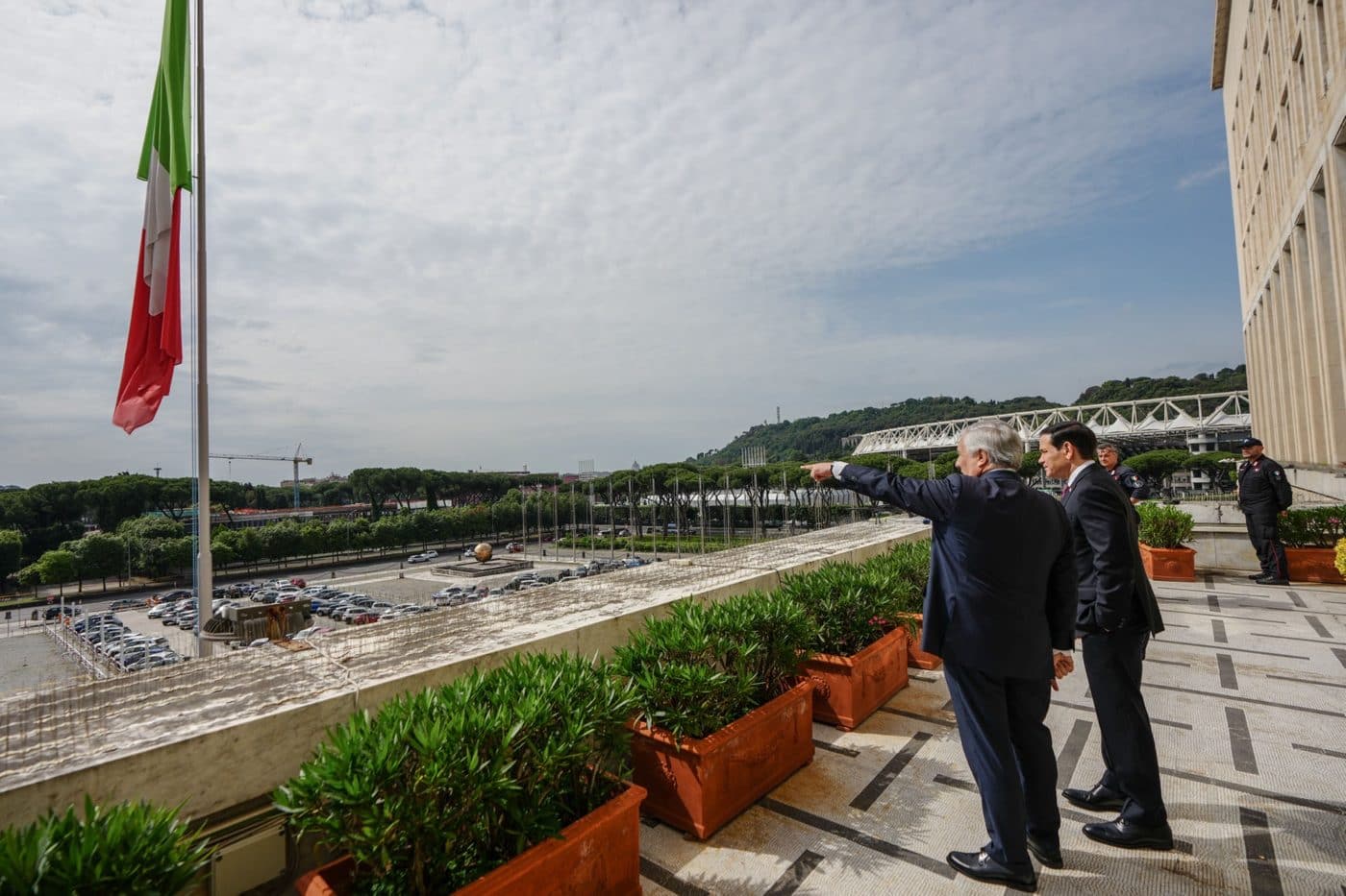 Antonio Tajani con Marco Rubio alla Farnesina, Roma, 8 maggio 2026. Repertorio, non del vertice di Budva.