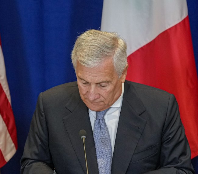 Antonio Tajani a New York il 21 settembre 2026. Ritratto di repertorio, non del vertice di Budva.