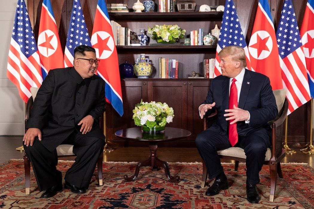 Kim Jong Un con Donald Trump a Singapore, 12 giugno 2018. Repertorio.