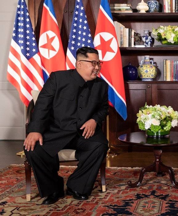 Kim Jong Un a Singapore il 12 giugno 2018. Ritratto di repertorio, non della visita a Dandong.