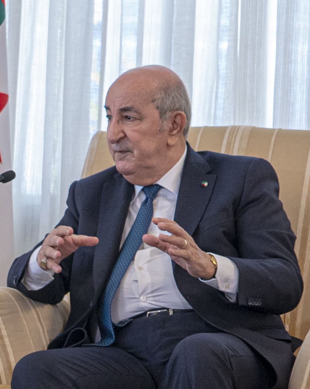 Abdelmadjid Tebboune ad Algeri, 30 marzo 2022. Repertorio, non il voto sul dispiegamento in Niger.