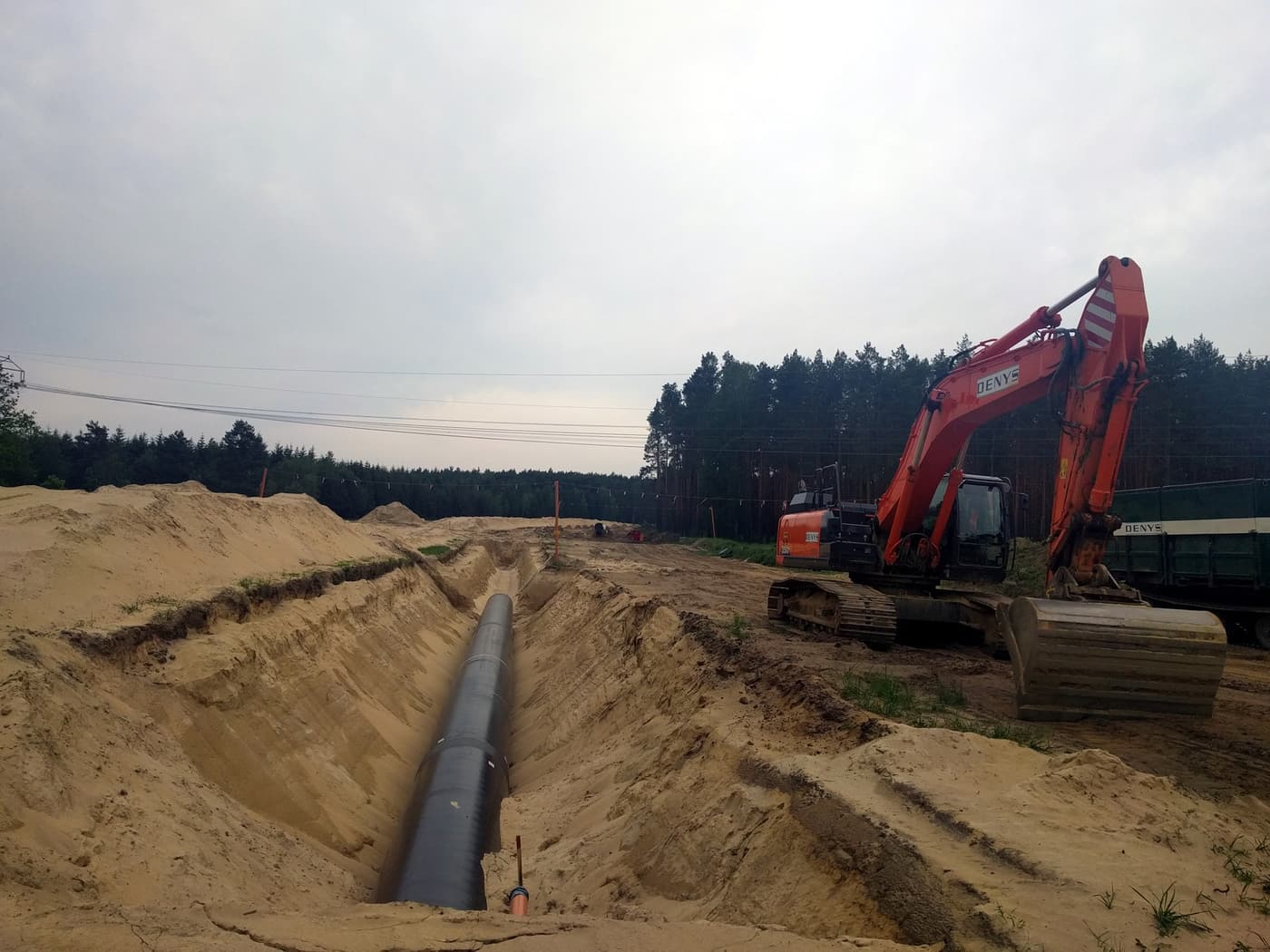 Cantiere del gasdotto EUGAL in Germania, giugno 2019. Repertorio della rete gas tedesca, non di Nord Stream.