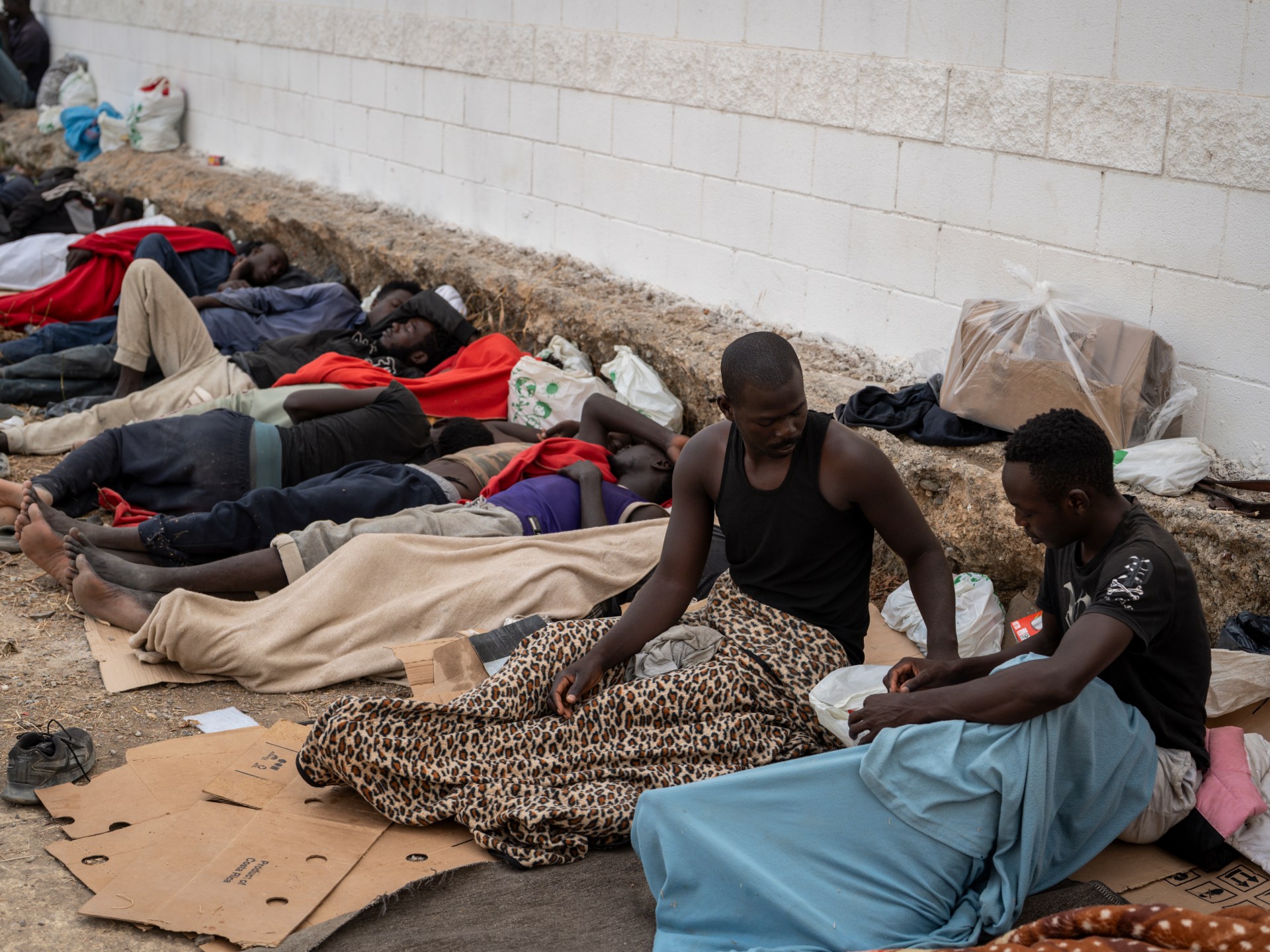 Migranti arrivati nell’enclave spagnola di Ceuta