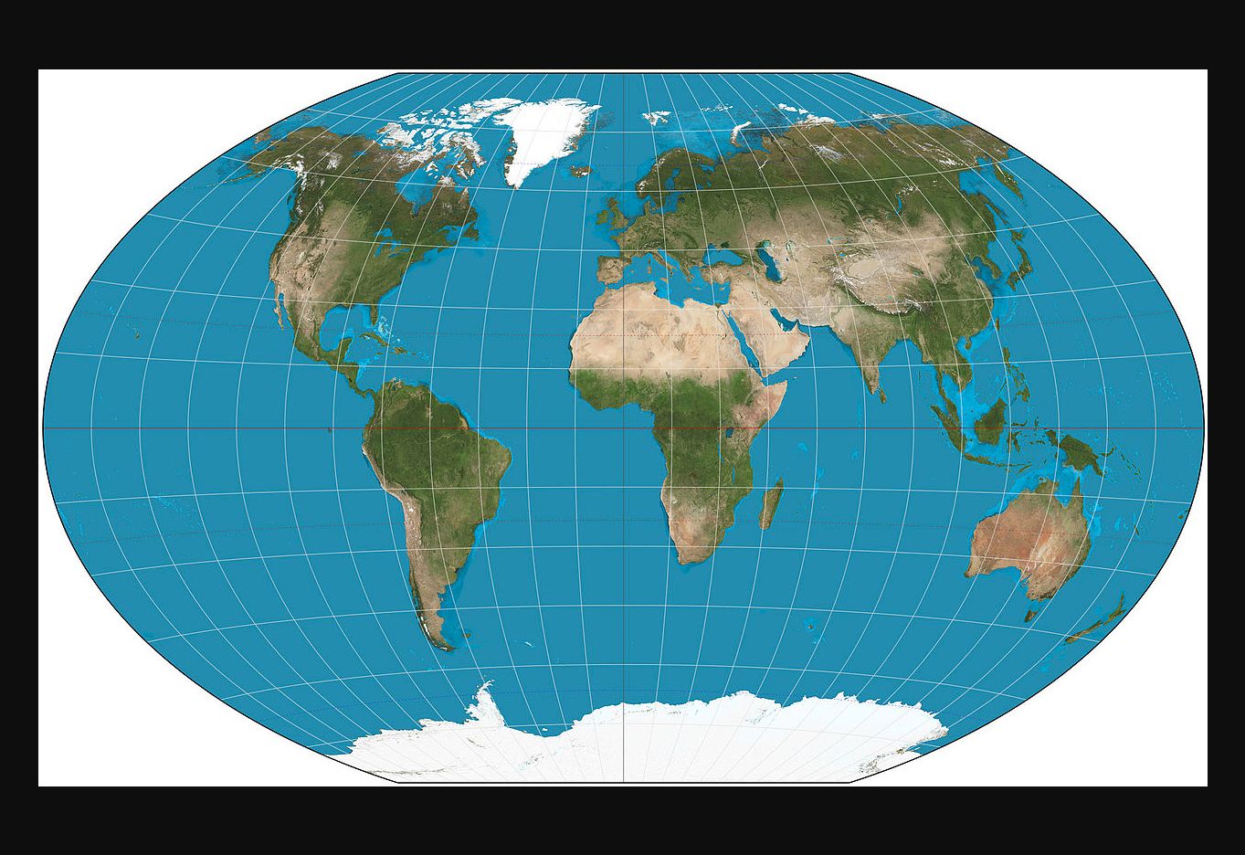 Planisfero realizzato con la proiezione cartografica Equal Earth