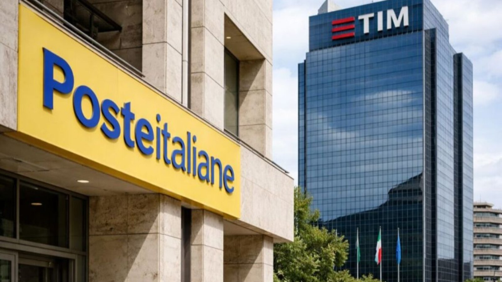 Sedi di Poste Italiane e TIM