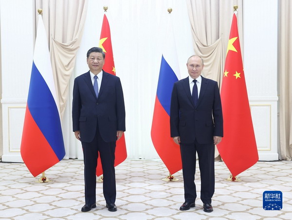 Xi Jinping e Vladimir Putin durante un incontro bilaterale